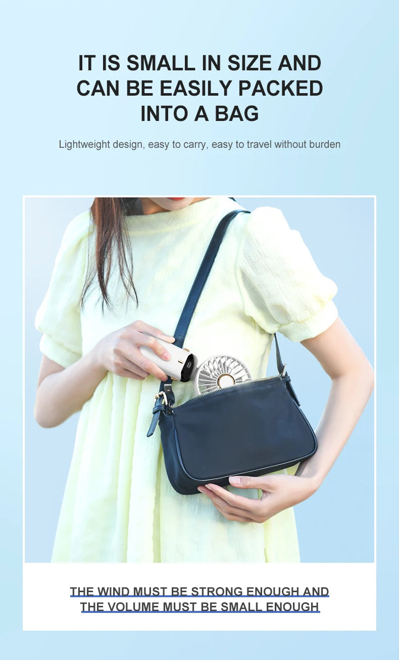 Faltbarer USB-Handventilator mit Display