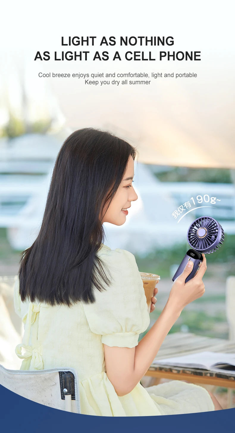 Faltbarer USB-Handventilator mit Display