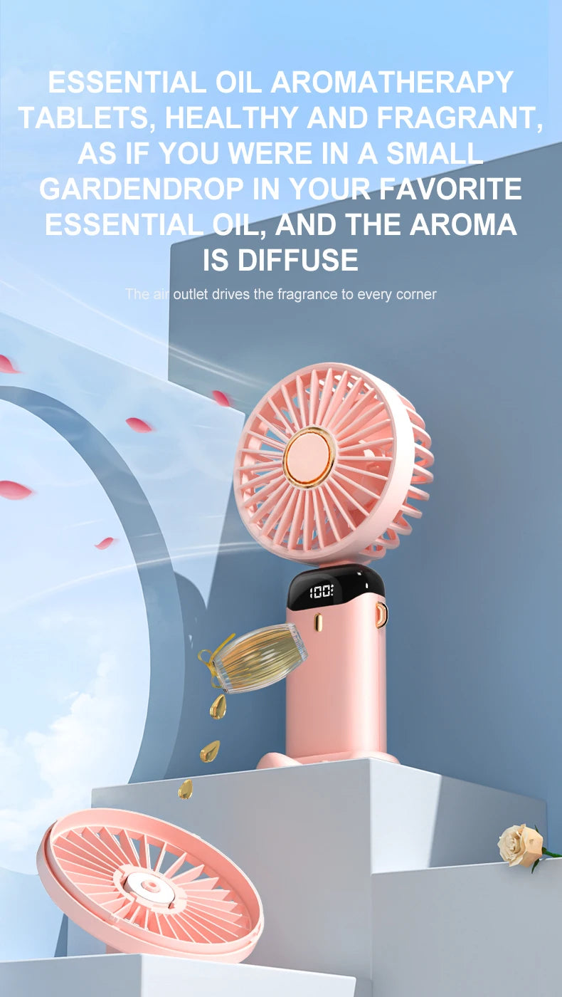 Faltbarer USB-Handventilator mit Display